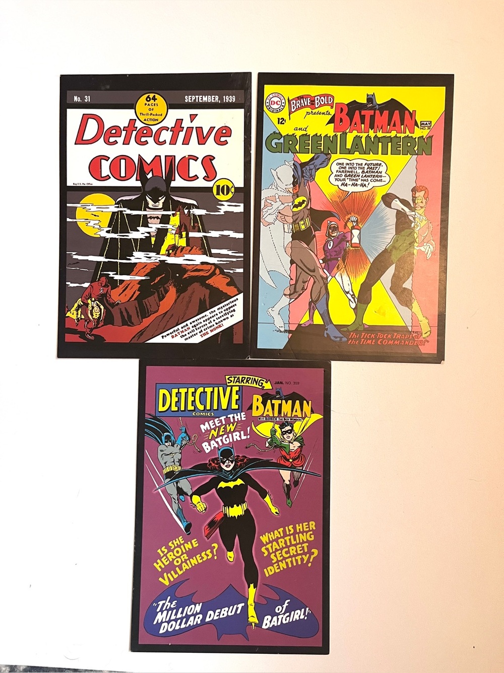 DC Comics Batman Characters Comic Postcards- - Perfect for Collectors & Framing